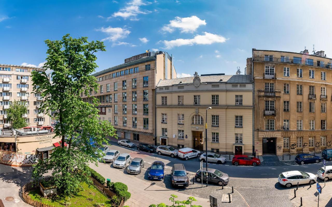 Mokotowska 67 Prywatne Mieszkanie Z Balkonem W Centrum Miasta I W Poblizu Ambasady Usa Samodzielne Zameldowanie! Self Check-In System! 华沙 外观 照片